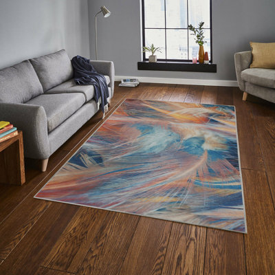 Premium Hall Carpet, 31.5 x 78.7 Inches | 100% Polyester, Antibacterial | 0.04 in Pile Height, Non-Slip Underside, Machine Washable | 3D Digital Printing | Ideal for Living Room & Entryway, Easy Maintenance