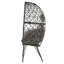 Chaise de patio gris clair et noire avec coussin rembourré