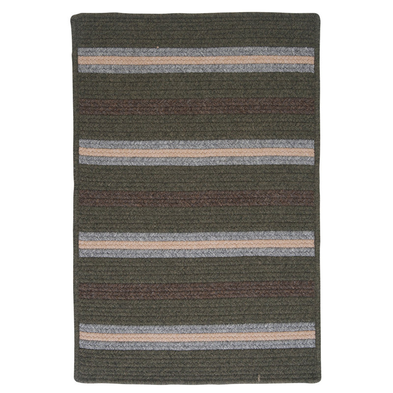 Tapis vert tressé à la main Winkel, Rectangle 10 pi x 13 pi