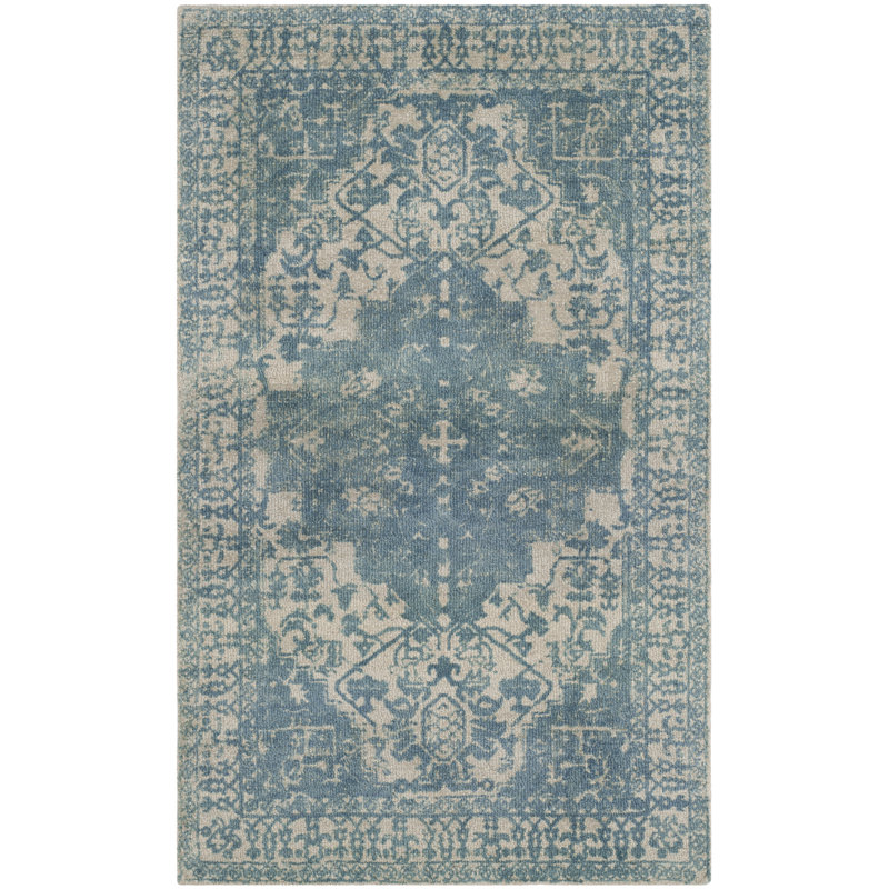 Tapis oriental en laine touffeté à la main Mcfarland, Rectangle 3 pi x 5 pi