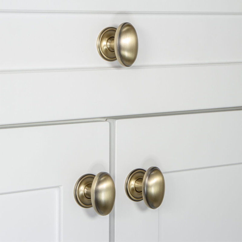 Eden Prairie Cabinet Knob, Vintage Brass