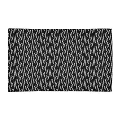 Tapis noir/blanc zig zag