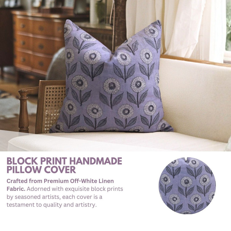 Linen Square Pillow Cover, 24" x 24"