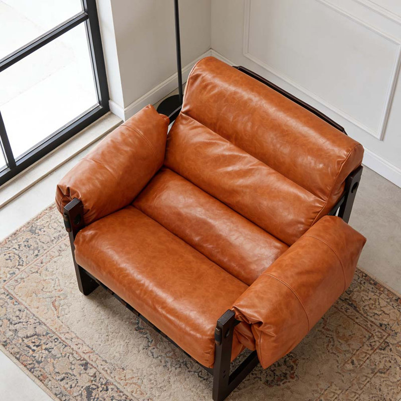 Medieval modern style lounge chair, Orange rétro