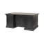 Bureau traditionnel double caisson, bureau de direction, table de bureau, entièrement assemblé, noir-124303686