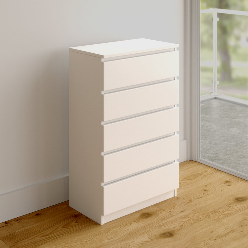 Tonya 5 Drawer 70cm Chest of Drawers, White