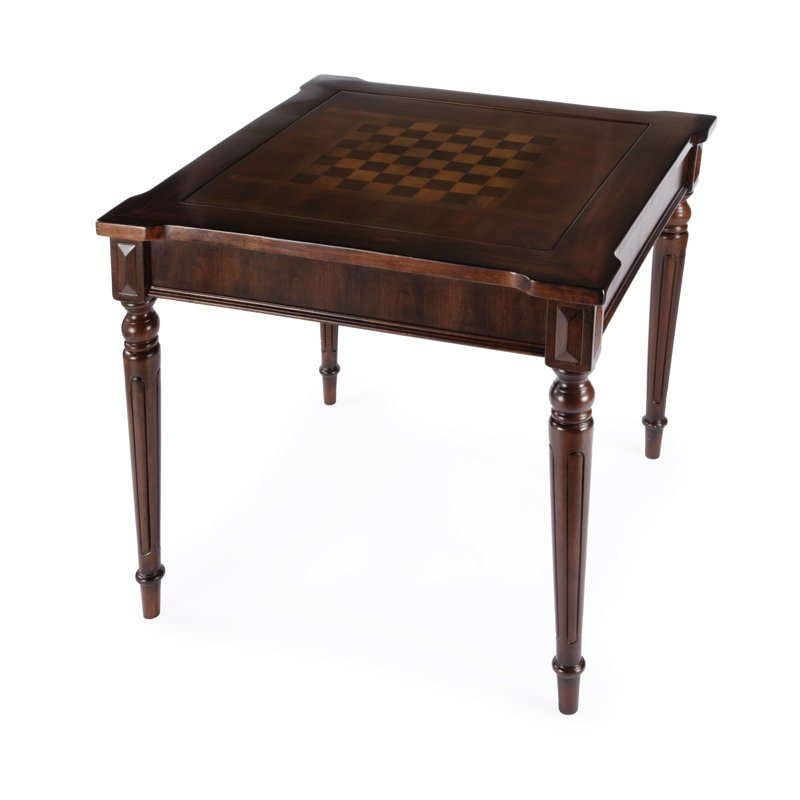 Handmade 36" Moskowitz Chess and Backgammon Table, Plantation Cherry