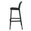 Tabouret de bar empilable de 76 cm (29,9 po), tabouret de comptoir en plastique résistant aux intempéries, sans assemblage, avec dossier et assise imitation rotin pour une utilisation intérieure et extérieure.-1331270204