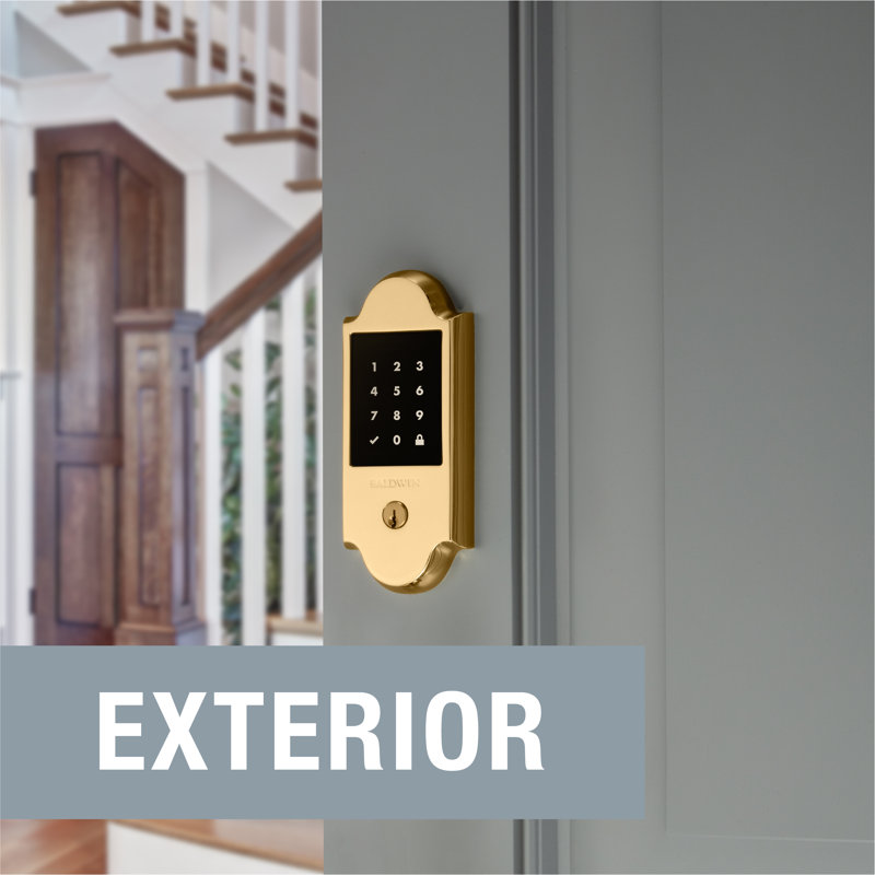 Single Cylinder Smart Deadbolt Z-Wave Technology, Polished Brass