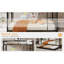 Lit superposé en fer, grand lit, noir, avec lit gigogne, intégrité structurelle, présence esthétique moderne, idéal pour les invités et les colocations, rails, lit gigogne polyvalent-129961550-129961553