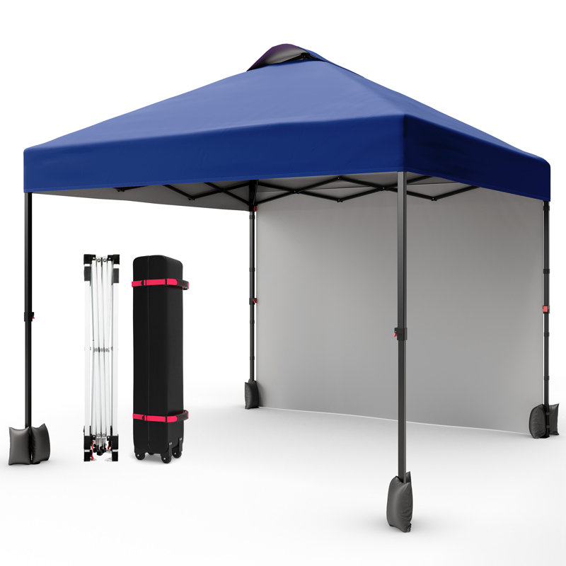 10x10 ft Instant Pop-Up Canopy with Removable Sidewalls, Portable Outdoor Tent with One-Push Setup, Waterproof Sun Shade for Party, Wedding, Backyard, Garden