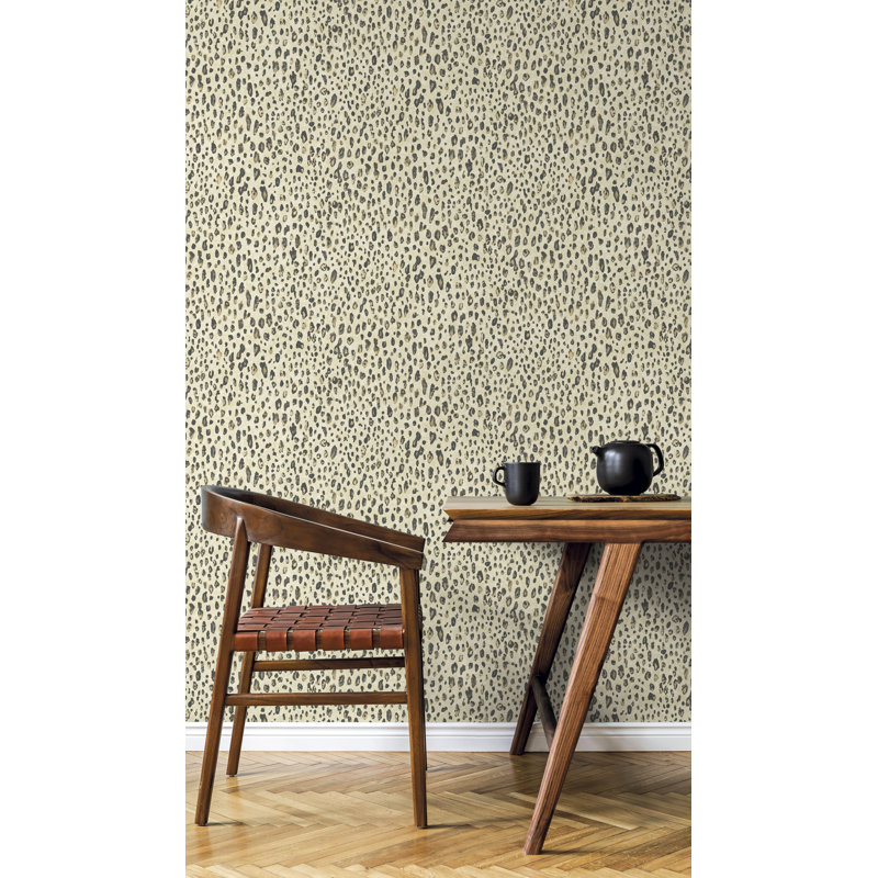 Orella Natural Fx 2 Leopard Design Wallpaper Roll, Cream