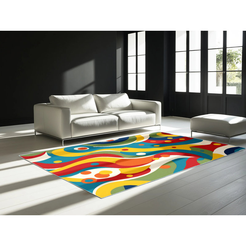 Jazzy Wiggle Rug, Rectangle 2' x 3'
