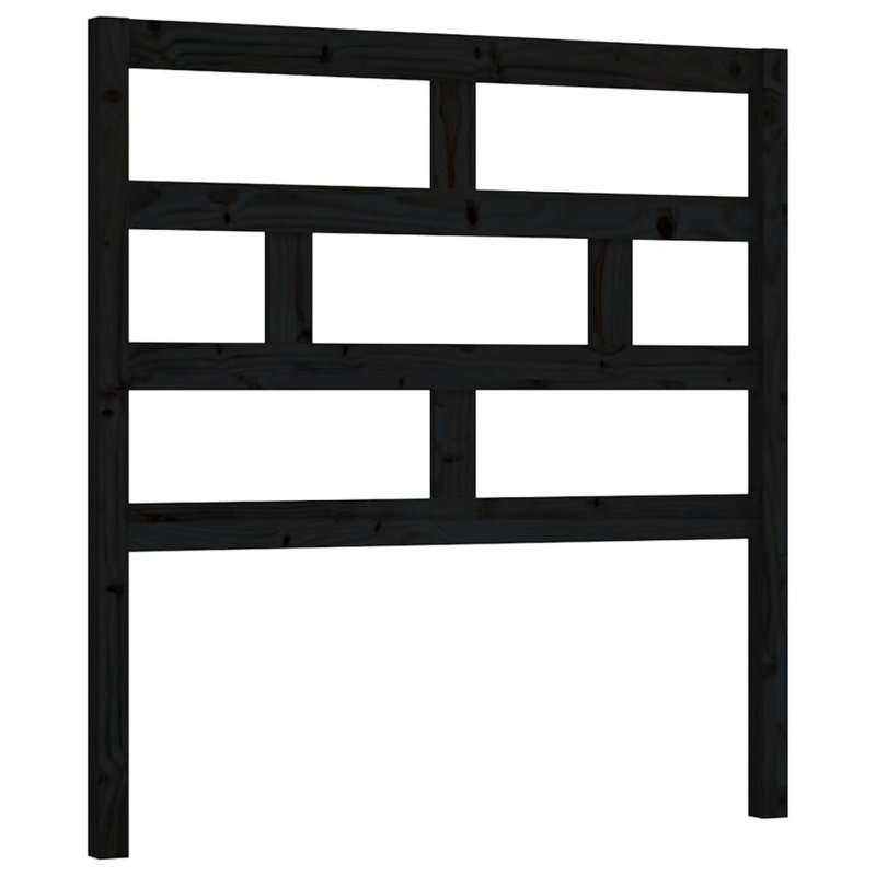 Macintyre Solid Wood Slat Headboard, 81 x 100 cm, Black
