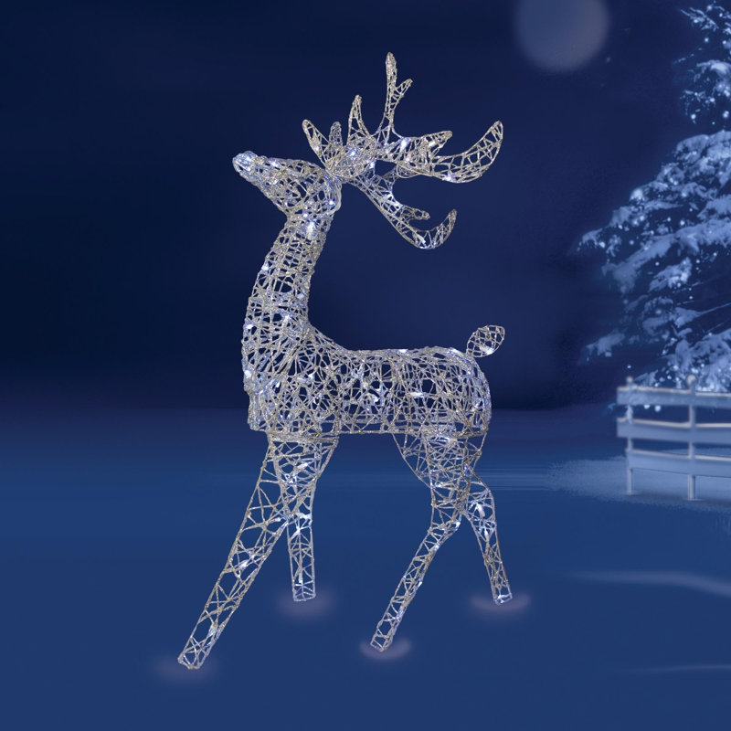 Cerf filé à lumières DEL, Noir