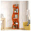 Étagère d'angle à 5 niveaux en forme de S, présentoir incurvé moderne autoportant, support de plante d'angle peu encombrant pour salon, chambre à coucher, salle de bain, bureau à domicile-1322366104