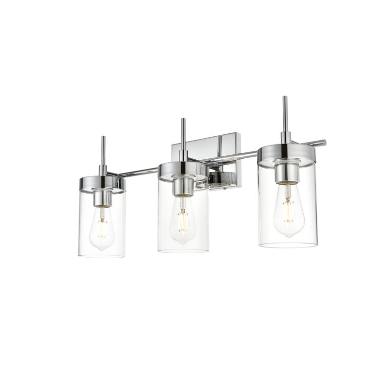 Éclairage pour meuble-lavabo à intensité variable Annisha, Chrome, H 11 po x l 24 po x P 24 po, 3 lumières