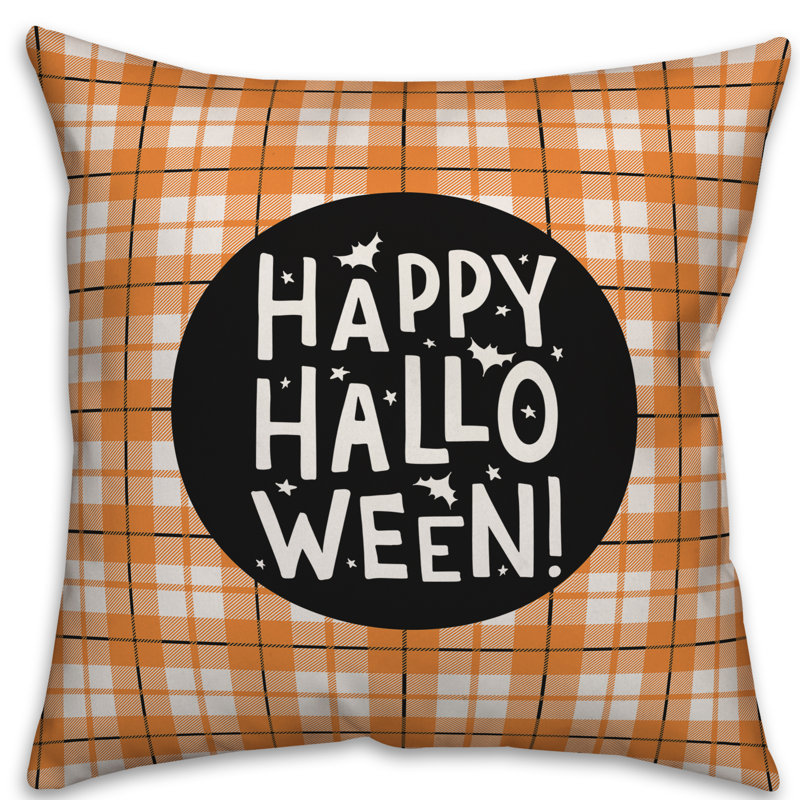 Plaid Outdoor Throw Pillow, Indoor Use Only, 20" x 20"