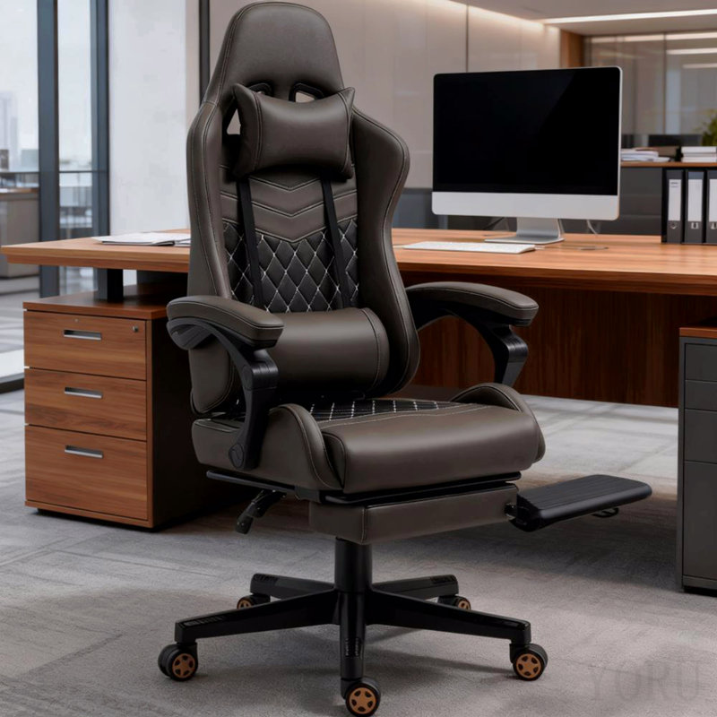 Fauteuil inclinable pivotant en cuir Pu