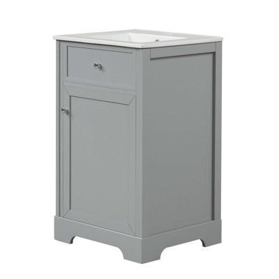 20" Bathroom Vanity with Sink, Bathroom Cabinet with Soft Closing Door