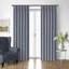 Walker Ticking Stripe Indigo/Ivory Cotton Pinch Pleat Drapery Panel Set of 2-51352669-49318986