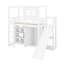 Lit mezzanine simple avec garde-robe, glissade et DEL
