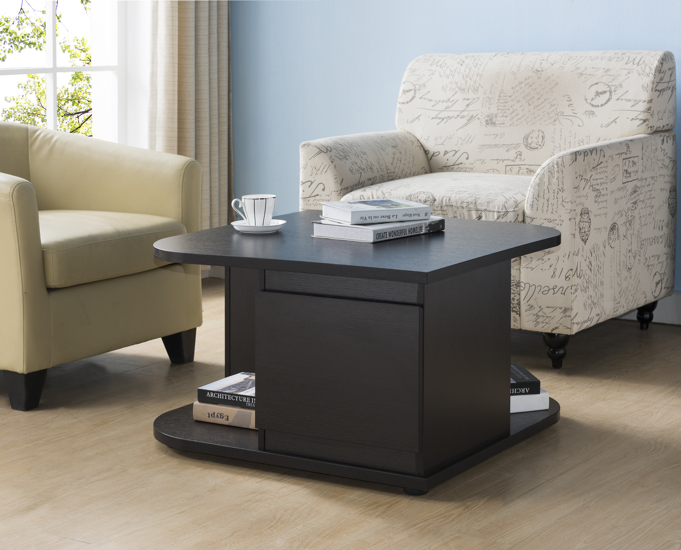 Latitude Run® Block Coffee Table with Storage | Wayfair