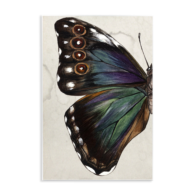 Art traditionnel sur plaque à oreilles de papillon par Melissa Wang, H 15 po x l 10 po