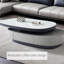 Table basse ovale pivotante télescopique