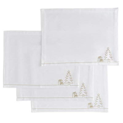 100% Pure Linen Placemats -Christmas Stitch