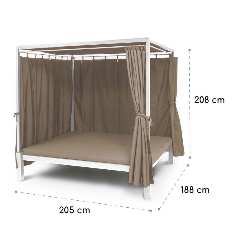 175 X 205cm Solid Wood Bed with Mattress