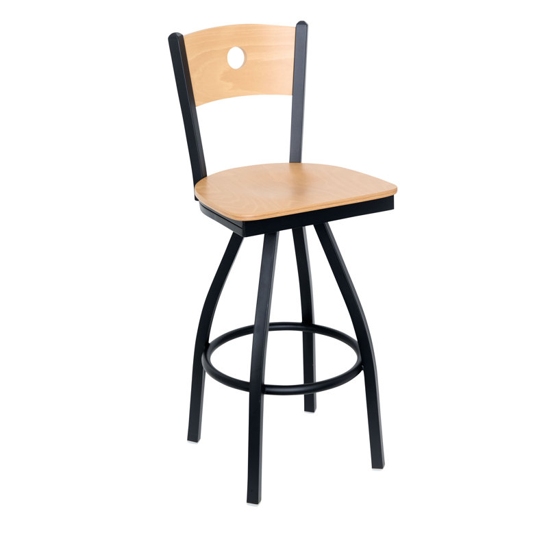 Tabouret de bar pivotant Darby, Naturel