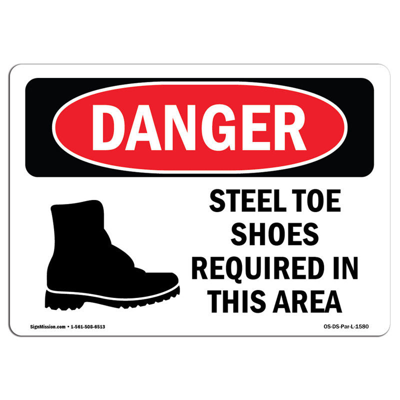 Panneau de danger OSHA, H 12 po x l 18 po x P 0,1 po