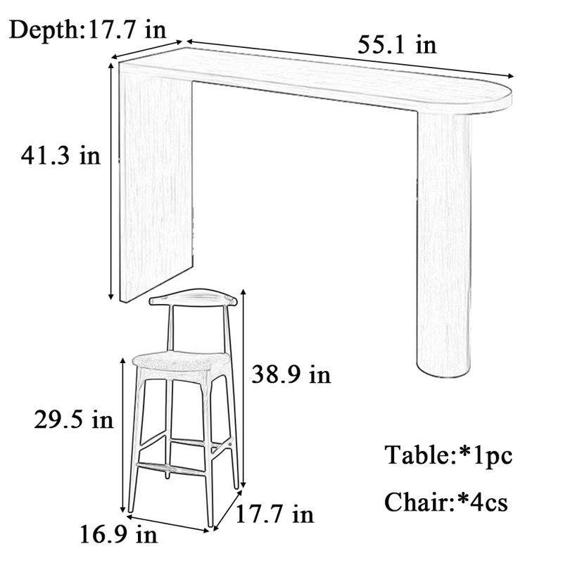 Ormskirk, 41.3"H x 55.1"L x 17.7"W, 5