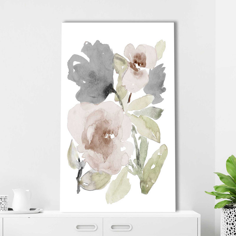 " Tranquil Florals I " Painting Print, 36" W x 60" H, Wrapped Canvas