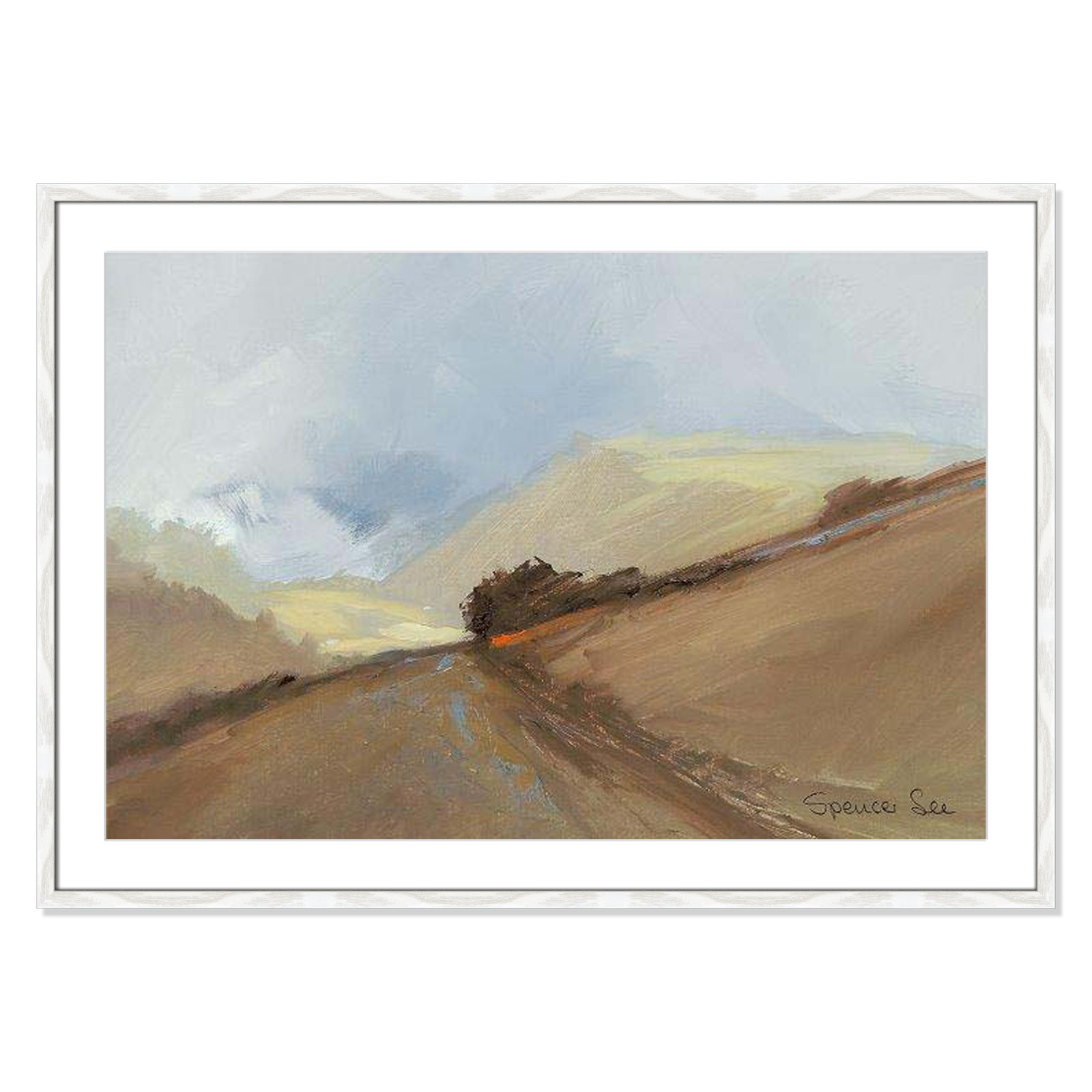 Heaven And Earth II by Spencer Lee, 29.5" H x 41.5" W x 0.75" D, White Framed