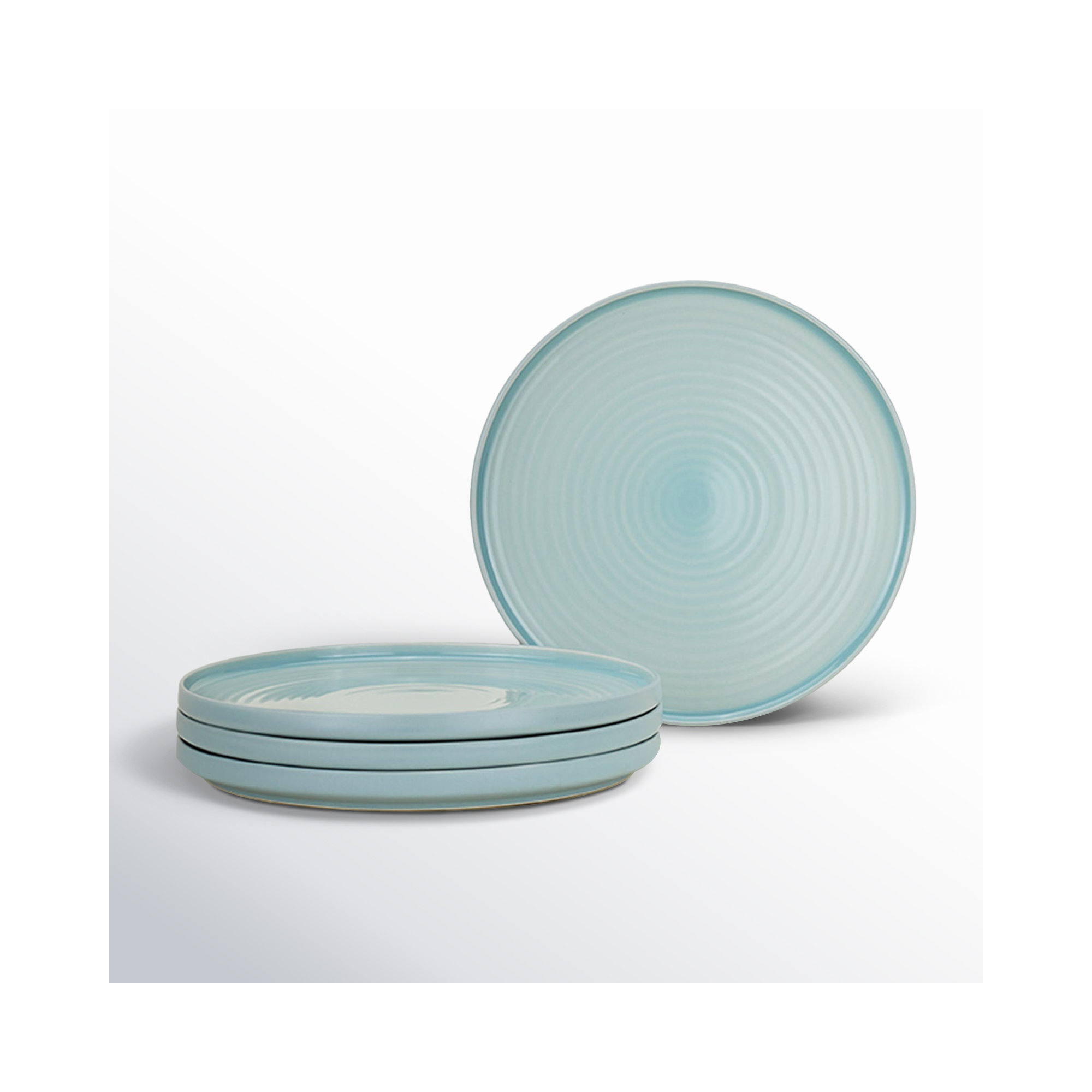 Edelare 10.5'' Stoneware Dinner Plate , Set of 4, Sky