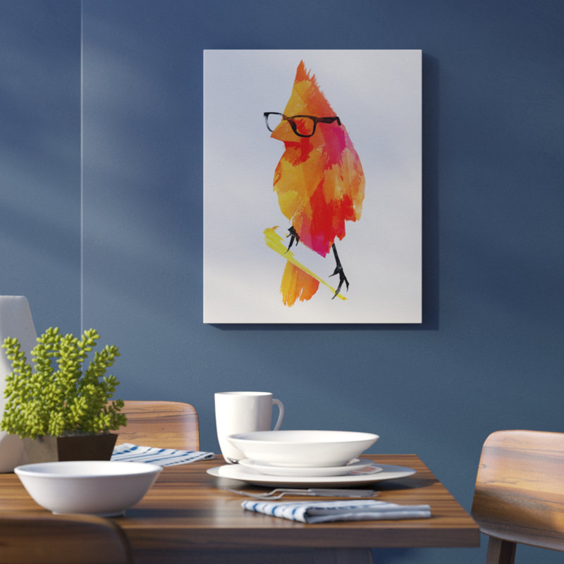 «Punk Bird» par Robert Farkas, reproduction d'art graphique sur toile, H 30 po x l 24 po x p 1 po
