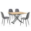 Ensemble de salle à manger à plateau relevable moderne avec table convertible et chaises rembourrées pour petits espaces-1356096467