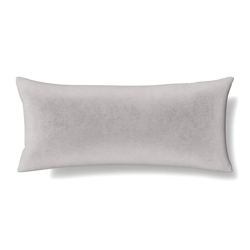 Modern Velvet Box Pillow, 16"H x 36"W, Taupe