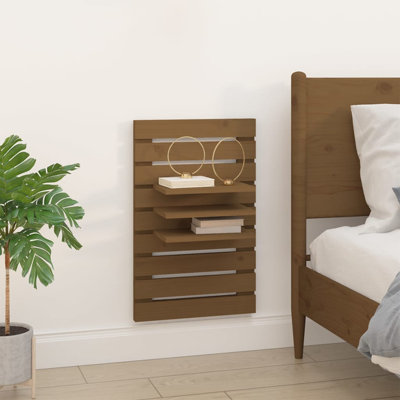 Hivda 2 Piece Solid Wood Floating Shelf