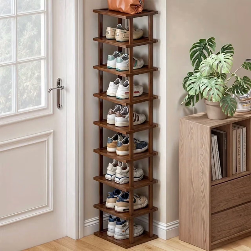 Panneau de fibres à densité moyenne-Panneau-Moso-Bambou-Chaussures-Support-Organisateur-Uni
