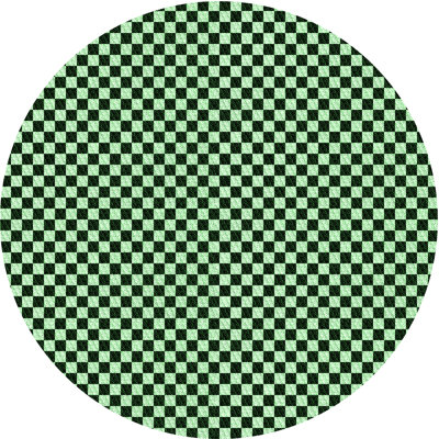 Tapis vert en laine à carreaux Dulin