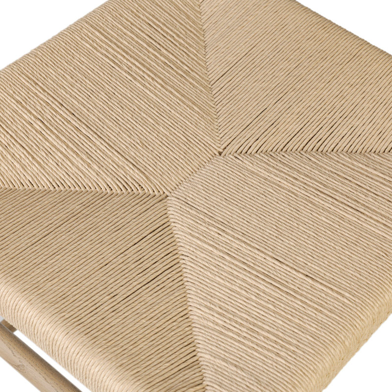 Brielle Upholstered Stool with Solid Wood Frame