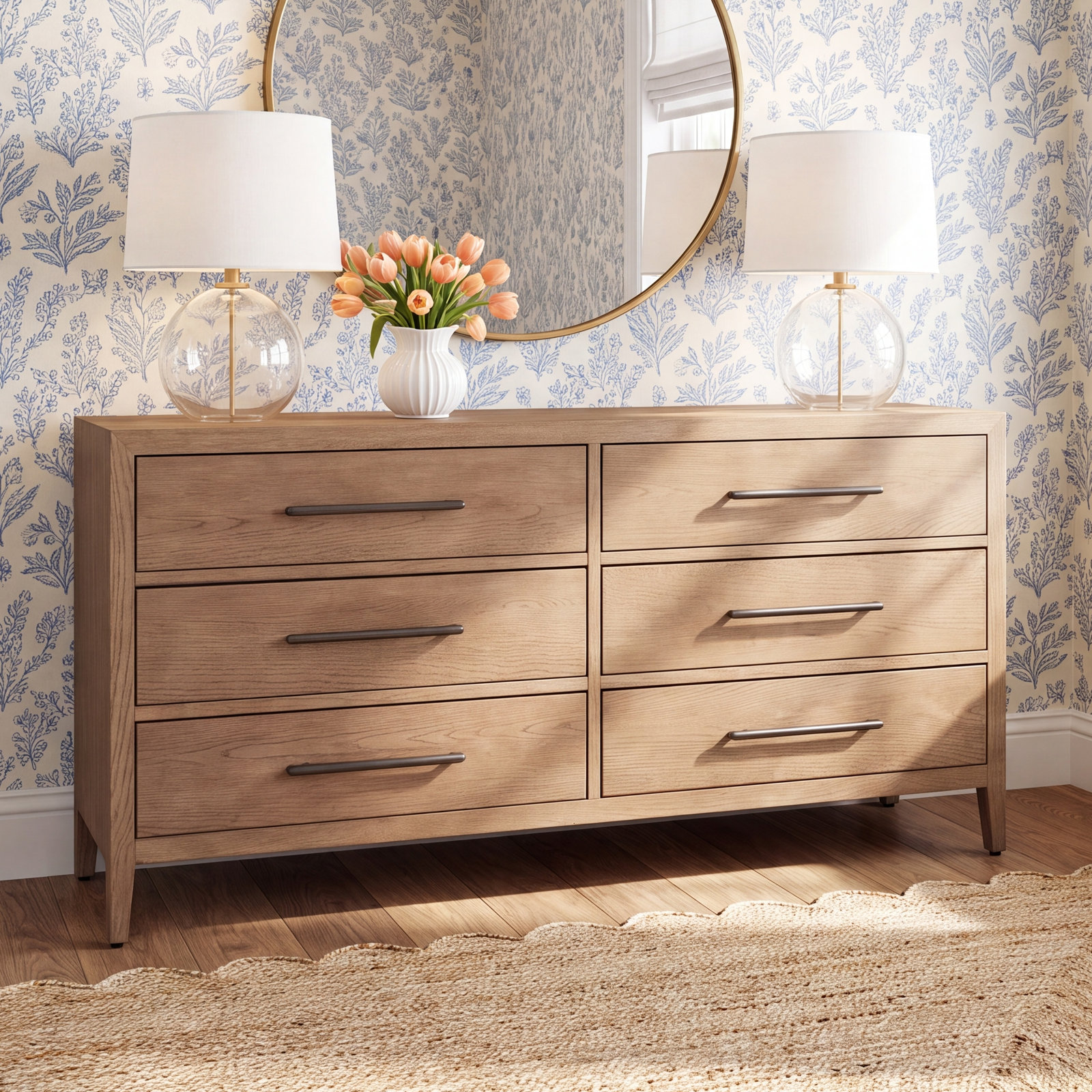 Hugh 6 - Drawer Double Dresser