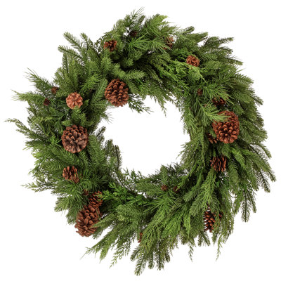 Natural Touch Mix Evergreen Wreath