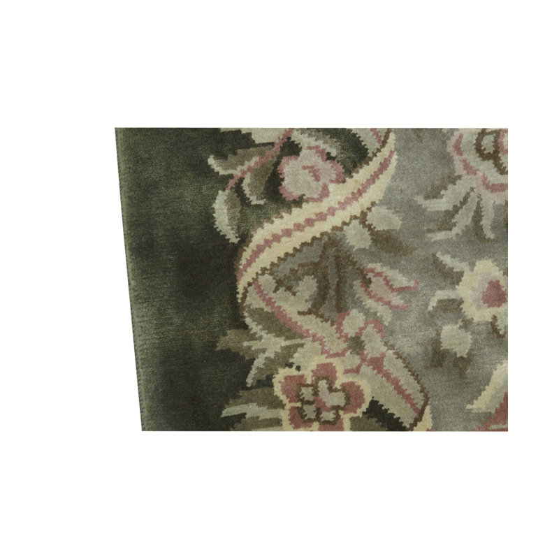 Aubusson Wool Floral Area Rug