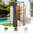 Privacy Outdoor Shower Enclosure With Metal Frame For Pool Wash Station, Backyard & Beach Rinse Area