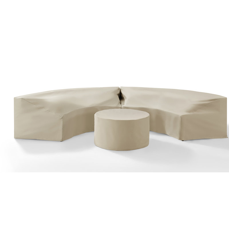 Ensemble de conversation 3 pièces, Brun clair, H 26 po x l 82,63 po x P 31,5 po