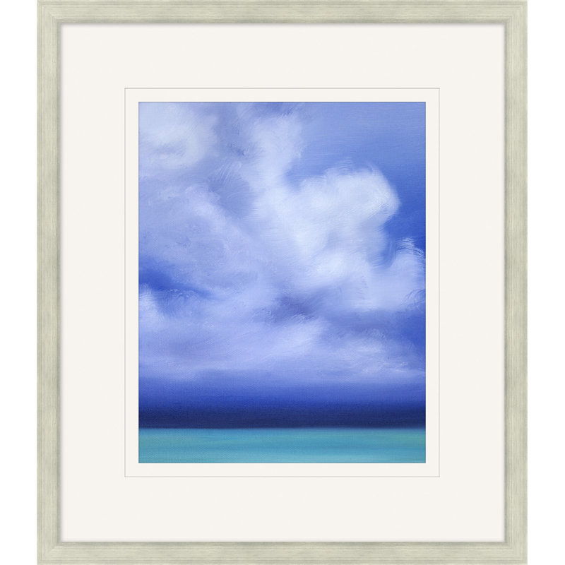 Tranquil Sea 4 - Peinture encadrée sur papier